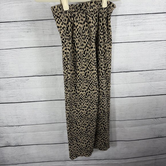 Zara Leopard Ribbed Matching Animal Print Set Size 7 - Picture 7 of 10